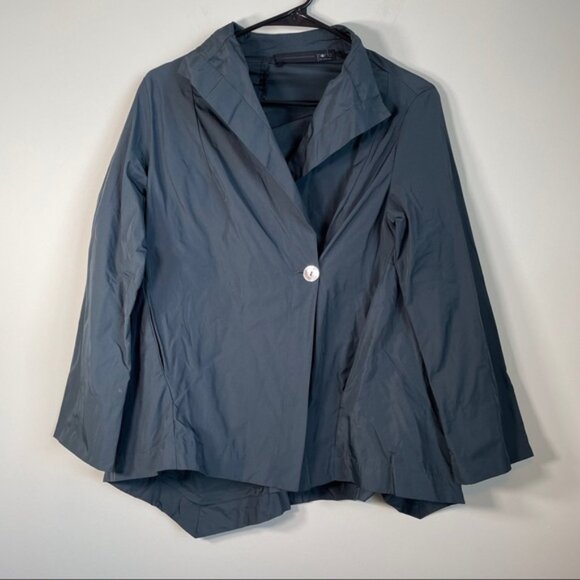 Porto San Francisco Dark Gray Single Closure Lightweight Blazer Size 1 (S) - Picture 1 of 2
